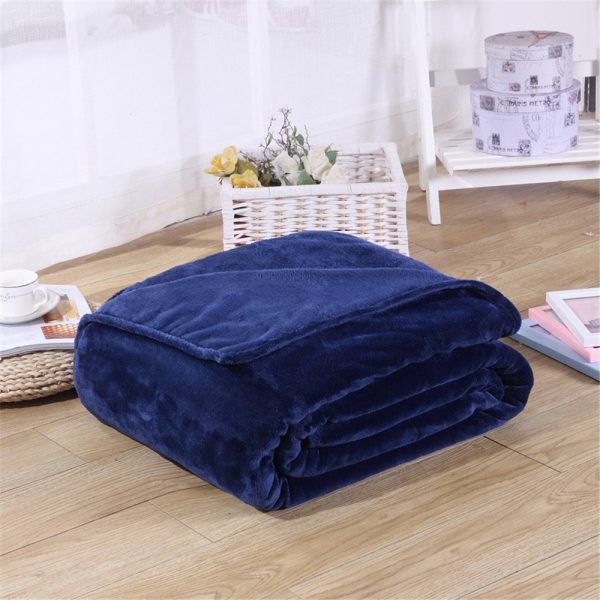 Soft Warm Coral Fleece Blanket Winter Sheet Bedspread Sofa Plaid Throw 220Gsm 6 Size Light Thin 1