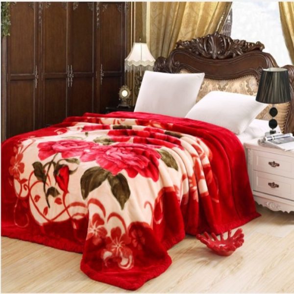 2021 Super Luxurious Soft Warm Weighted Blanket Double Layer Raschel Mink Blanket For Double Bed Winter