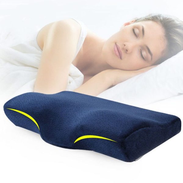 Memory Foam Bedding Pillow Shaped Ergonomic Cervical Pillow Sleeping Comfortable Neck Protection Butterfly Memory Foam Pillow 1