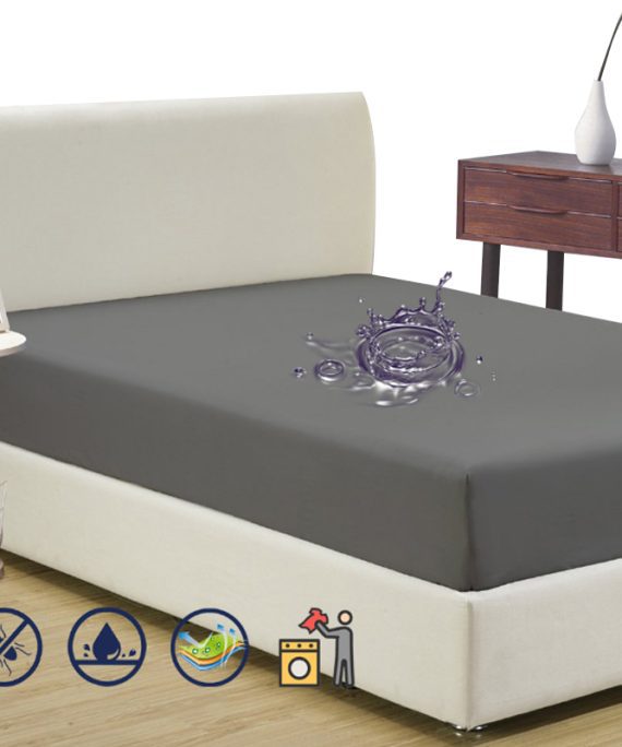 Mattress Protector Waterproof Solid Color Fitted Mattress Cover