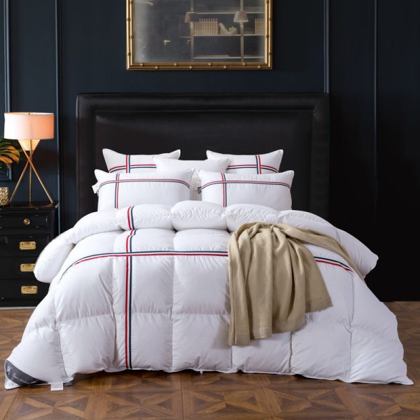 Twin Queen King size White Pink Coffee 100 Cotton goose duck down Comforter bed set Quilt 4